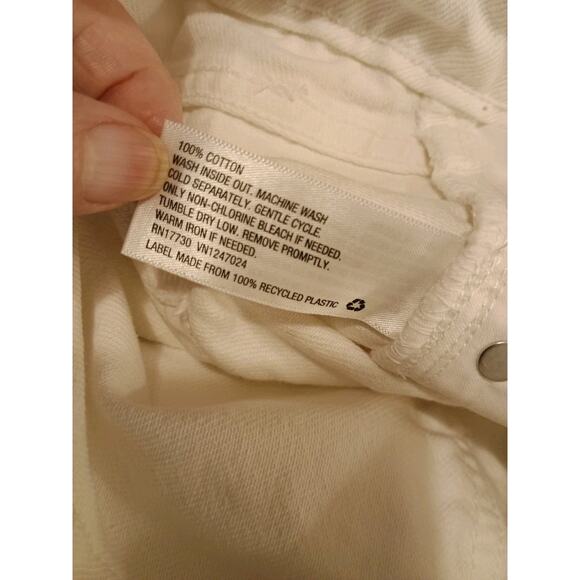 Wild Fable High Rise Bermuda Shorts Destressed Raw Hem Button Fly Women's Sz 4 - Picture 7 of 10